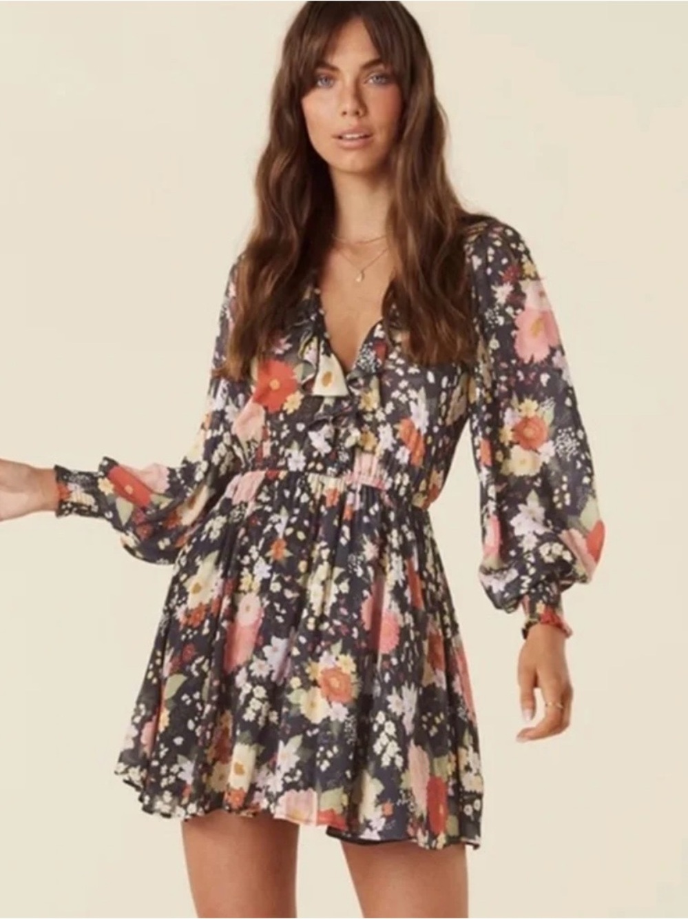 Spell & The Gypsy Sangria Playdress Nightshade Floral Mini Dress